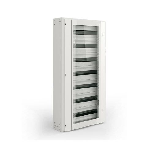 Gabinete Q ENERGY PLUS 420x420x210 con bandeja con falleba 3 puntos